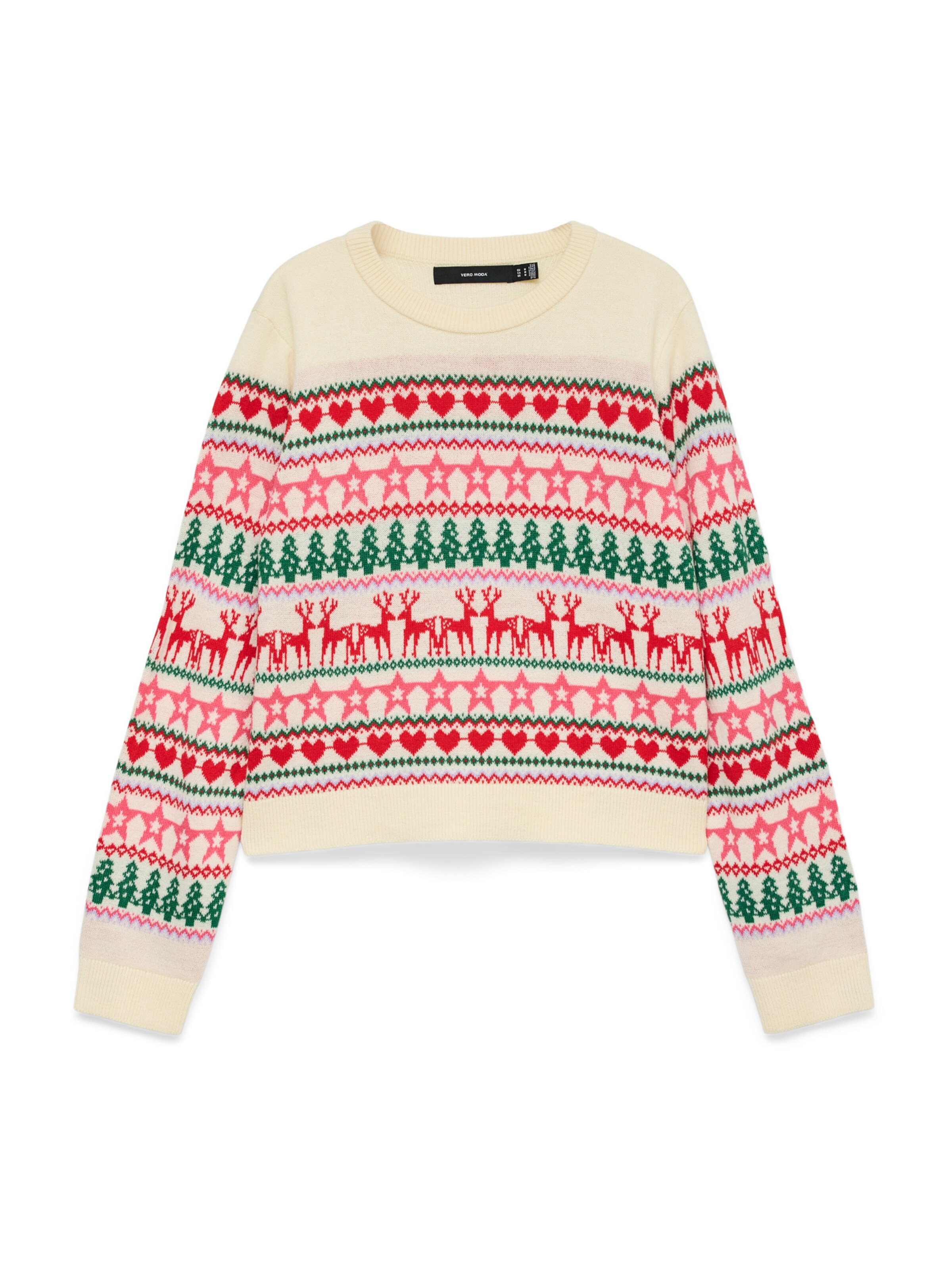 VERO MODA Sveter 'VMNEWCHRISTMAS' - Béžová: predná strana