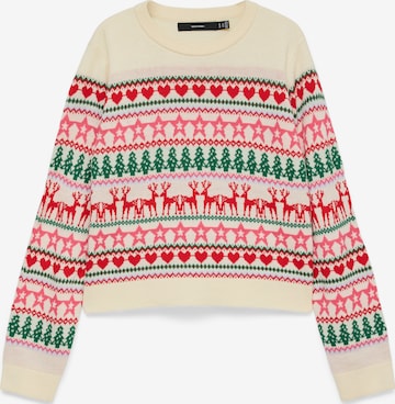 Pulover 'VMNEWCHRISTMAS' de la VERO MODA pe bej: față