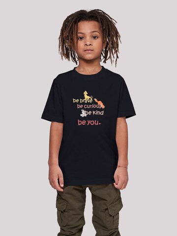 F4NT4STIC Shirt 'Disney Be Brave Be Curious' in Zwart: voorkant