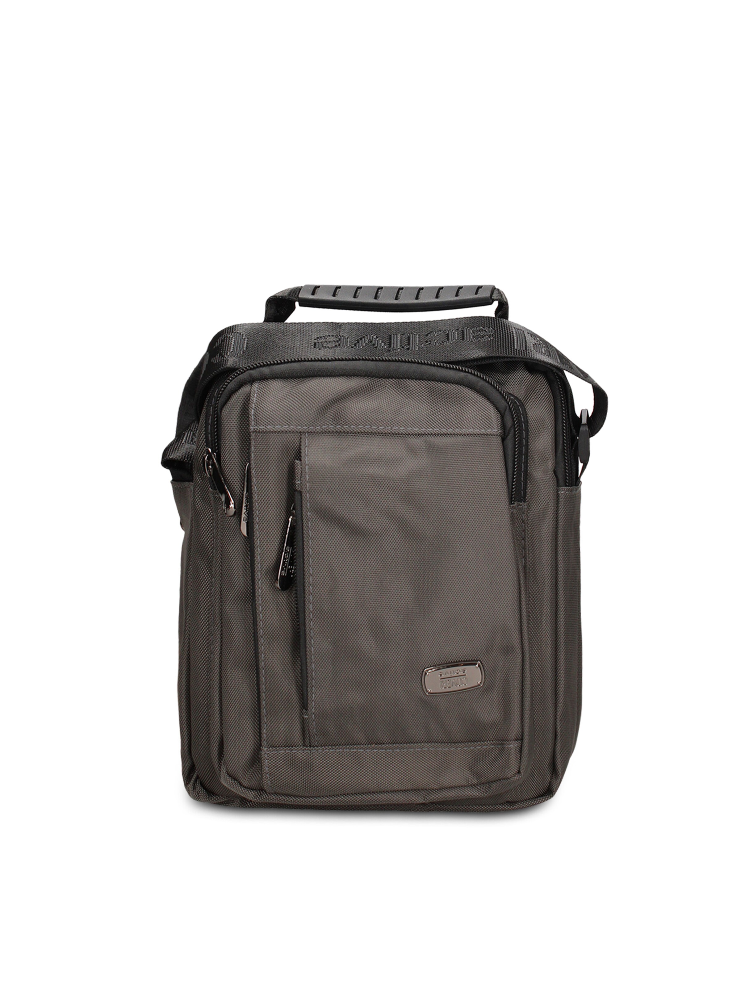 Borsa a tracolla 'Borsa a Tracolla Uomo Vegan Leather con Zip' di Coveri Collection in grigio: frontale