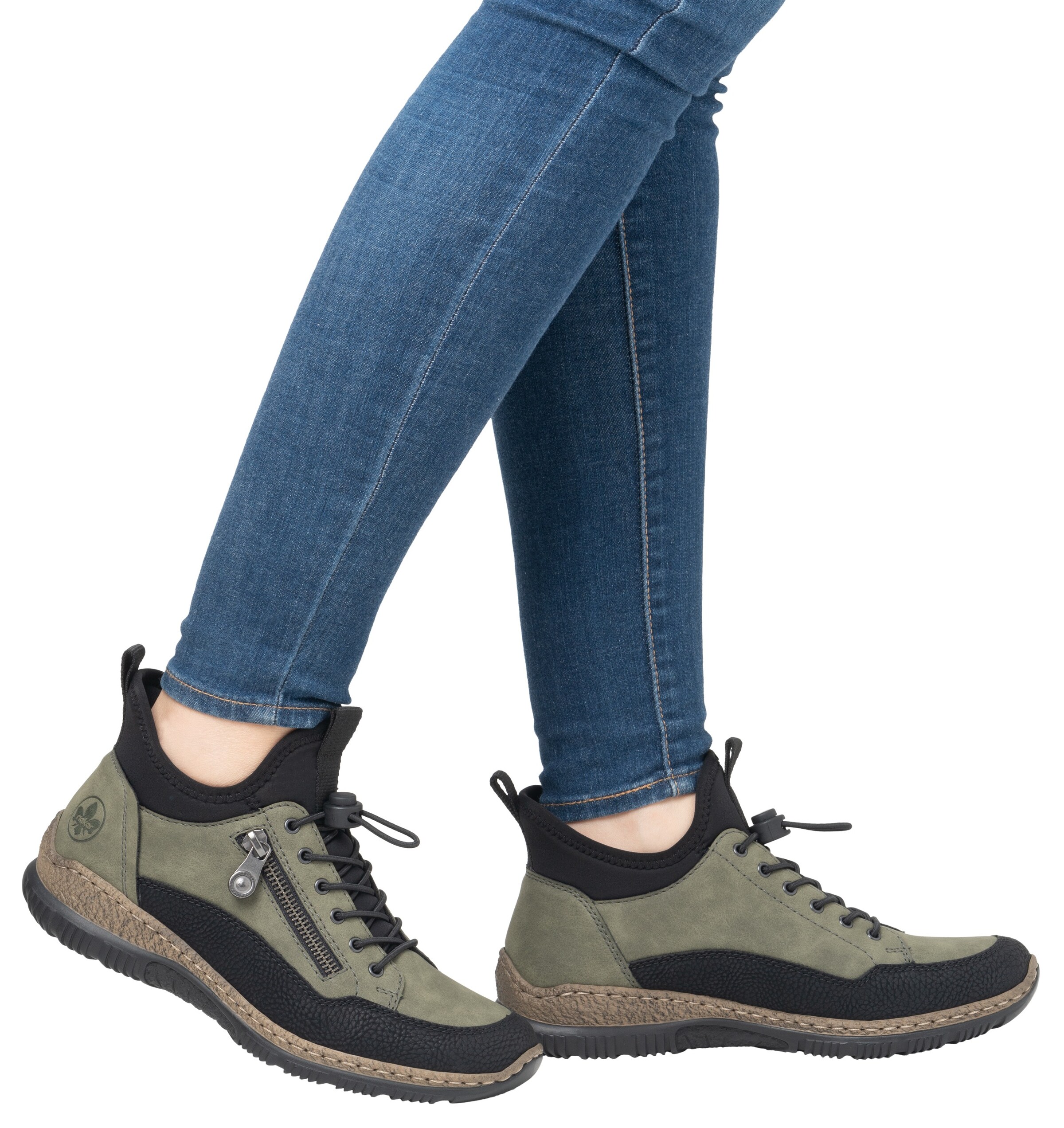 Rieker Sneakers in Green: front