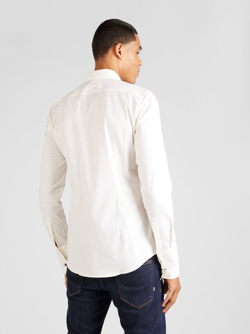 BOSS - Ajuste estrecho Camisa de negocios 'H-Hank' en blanco