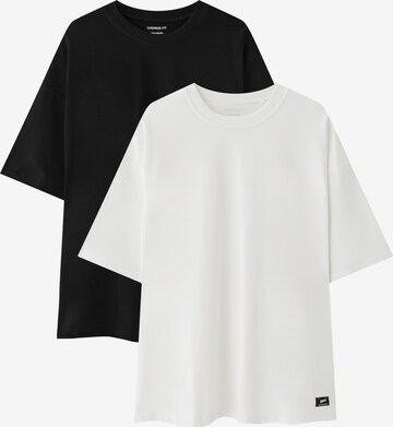 T-Shirt Pull&Bear en noir : devant