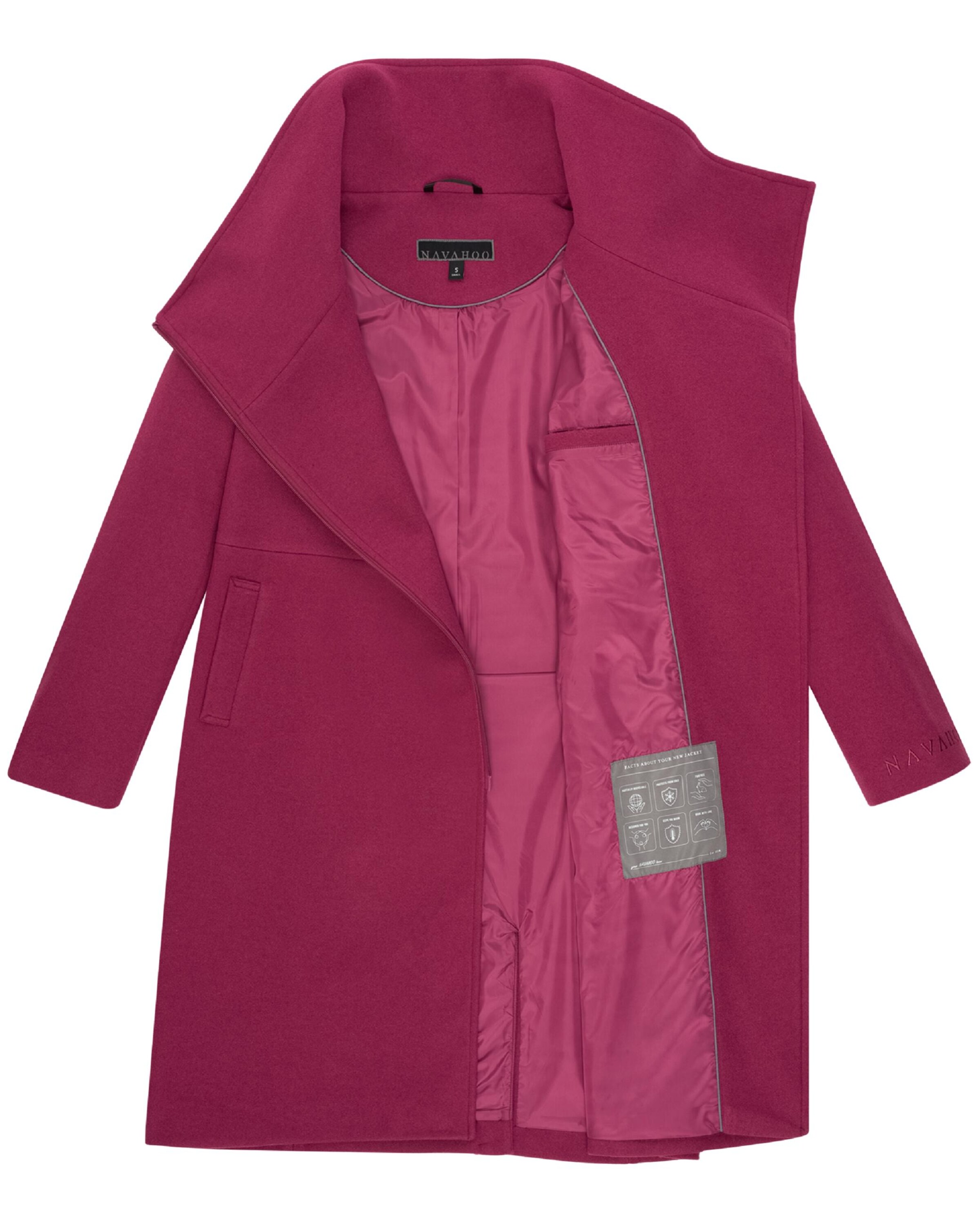 Palton de primăvară-toamnă 'Samtrose' de la NAVAHOO pe roz