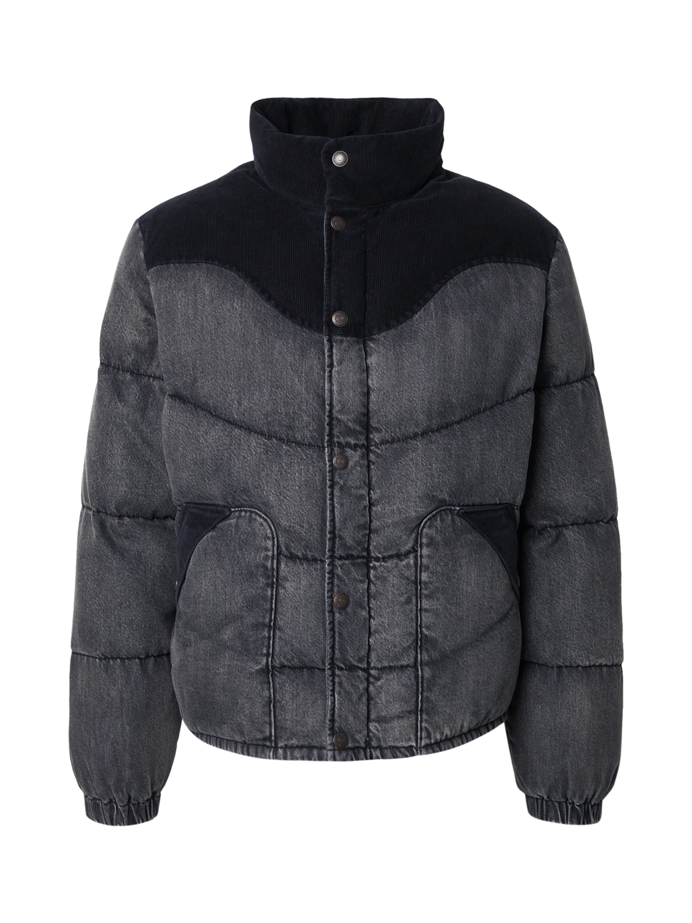 LEVI'S ® Преходно яке 'Wild West Short Puffer Jacket' в черно: отпред
