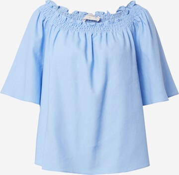 Cream Blouse 'Venta' in Blue: front