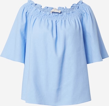 Cream Blouse 'Venta' in Blauw: voorkant