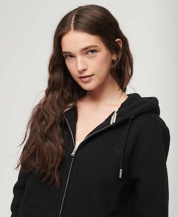 Superdry Sweat jacket 'Essential' in Black