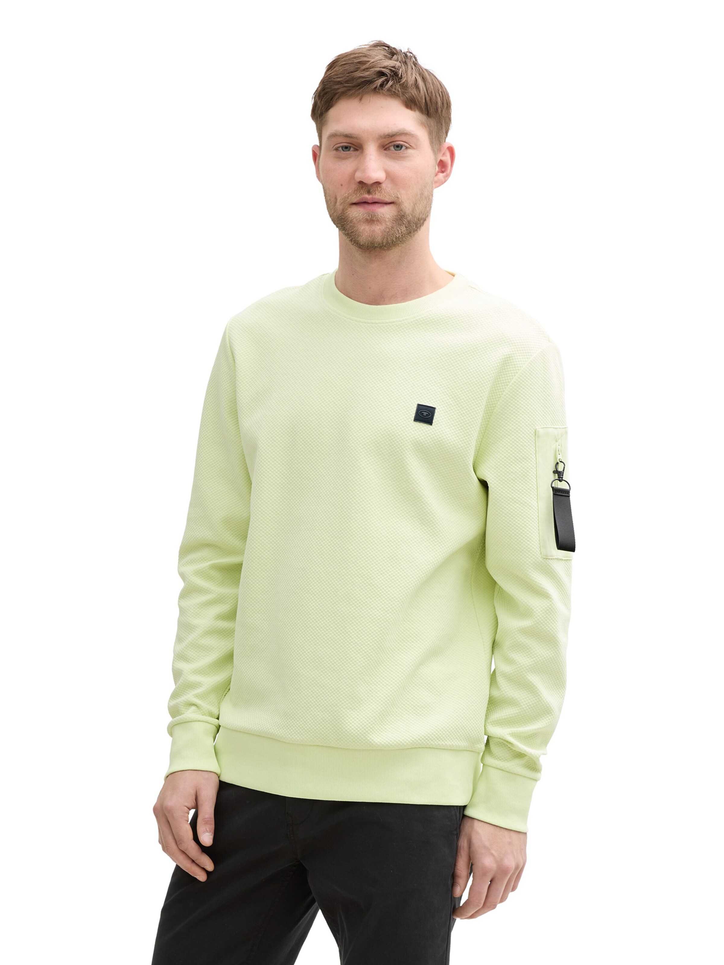 TOM TAILOR Sweatshirt in Groen: voorkant