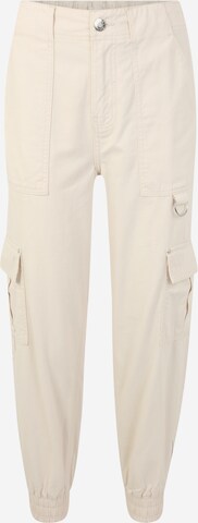 River Island Petite - Tapered Pantalón cargo en beige: frente