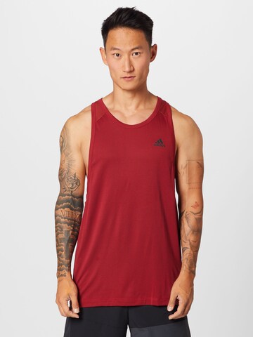 T-Shirt fonctionnel ADIDAS SPORTSWEAR en rouge : devant