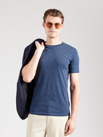 T-Shirt Lindbergh en bleu : devant