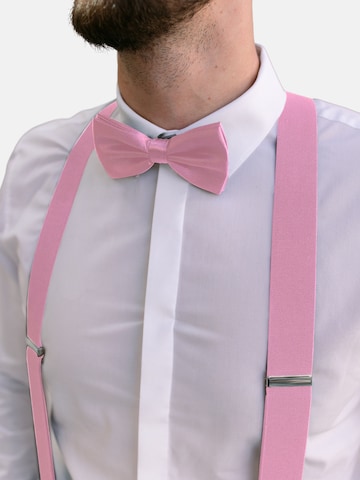 Massi Morino Hosenträger-Set mit Fliege in Pink