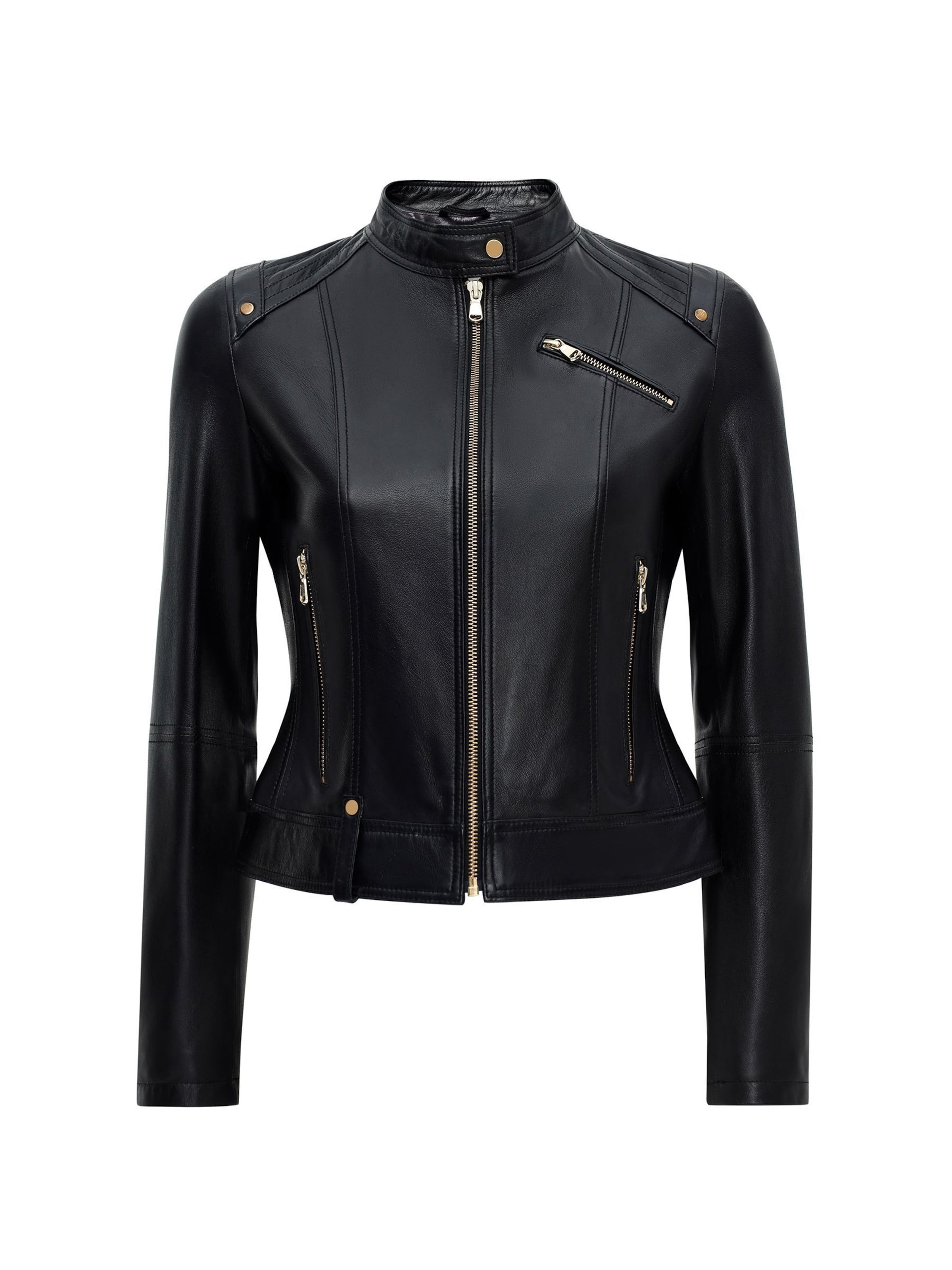 Derimod Übergangsjacke in Schwarz: Vorderseite