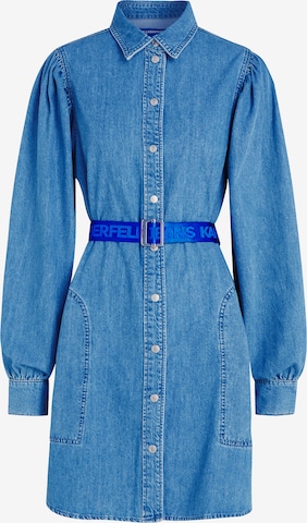 Robe-chemise KARL LAGERFELD JEANS en bleu : devant