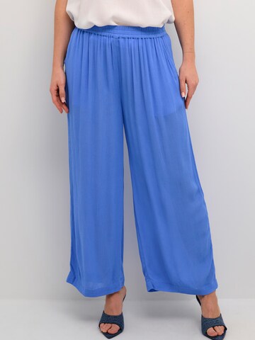 Kaffe Wide leg Broek 'Dacia Amber' in Blauw