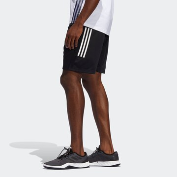 ADIDAS SPORTSWEAR regular Παντελόνι φόρμας '3-Stripes 9-Inch' σε μαύρο