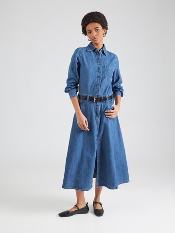 Robe-chemise UNITED COLORS OF BENETTON en bleu : devant