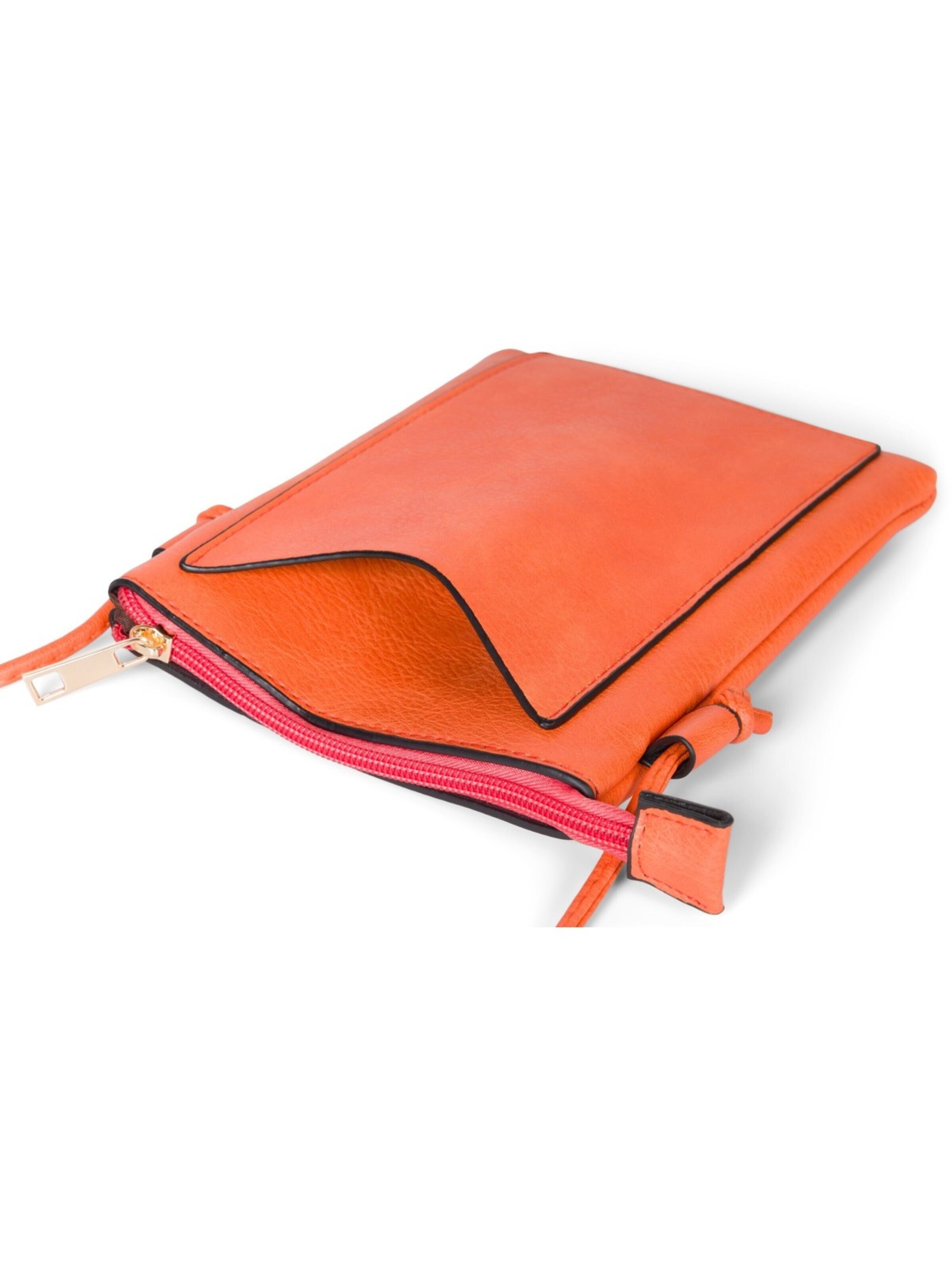 styleBREAKER Umhängetasche 'Mini Umhängetasche Blumen Cutout und Strass'‌‌‌‌‌‌‌ in Orange