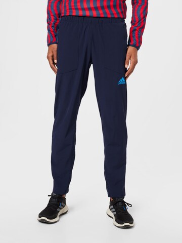 ADIDAS SPORTSWEARregular Sportske hlače - plava boja: prednji dio