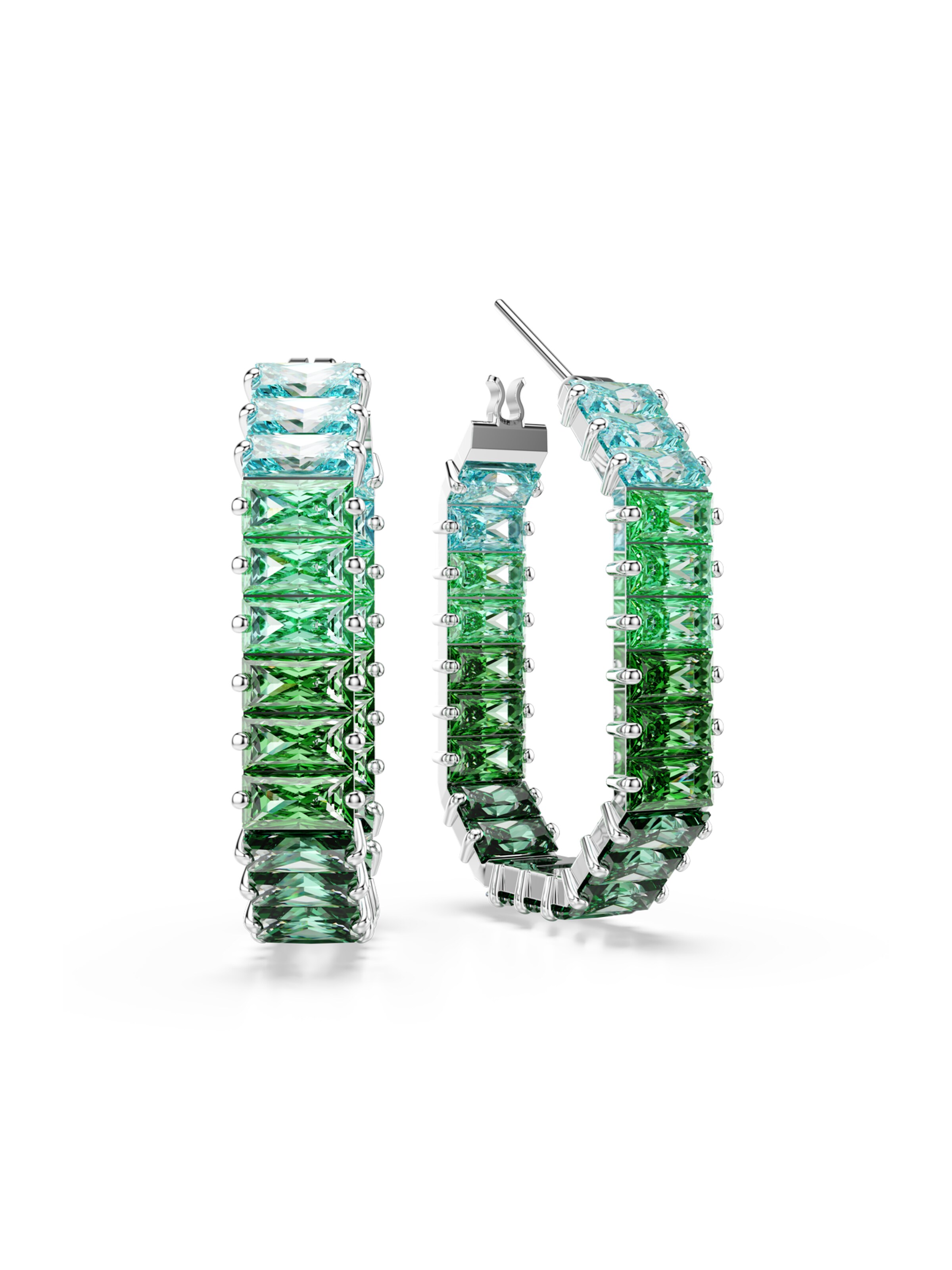 Boucles d'oreilles 'Matrix' Swarovski en argent