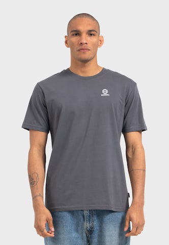 Oldskull Shirt 'Asian Lotus Surf' in Grey