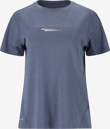 ENDURANCE Functioneel shirt 'WANGE' in Blauw: voorkant