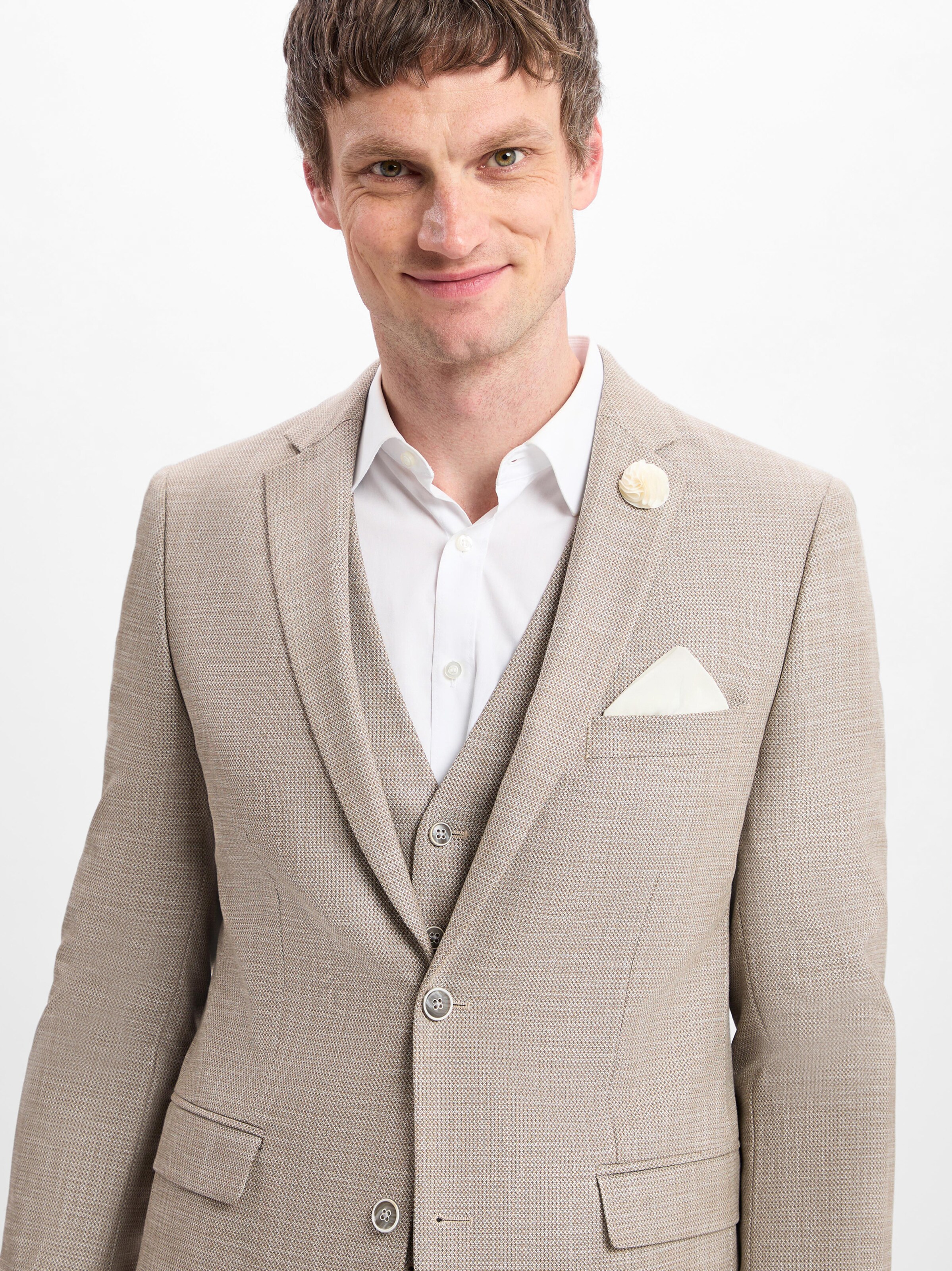 Finshley & Harding Regular fit Business-colbert ' Steven ' in Beige ...