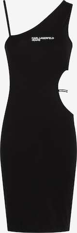 Rochie de la KARL LAGERFELD JEANS pe negru: față