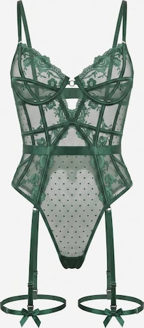 Orchibelle Bodysuit 'Azucena' in Green: front