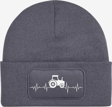 Youth Designz Beanie 'Heartbeat Traktor' in Grey: front