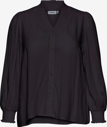 Fransa Curve Blouse 'Amber' in Black: front