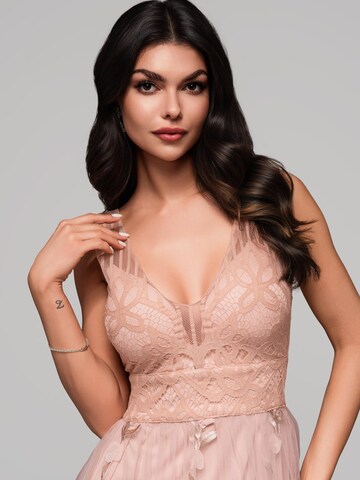 Ombre Evening Dress in Beige