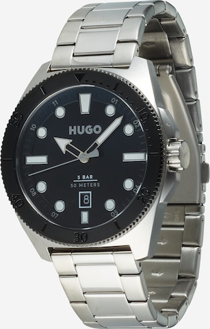 HUGO Red - Reloj analógico en plata: frente