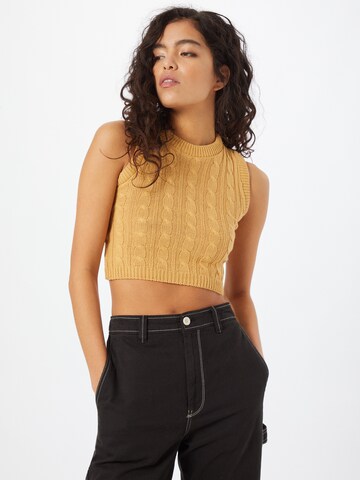 Tops en tricot Unique21 en beige : devant