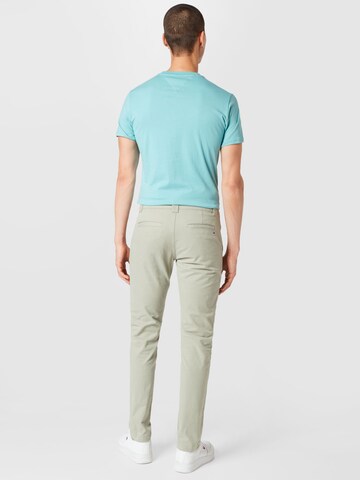 Coupe slim Pantalon chino 'Scanton' Tommy Jeans en vert