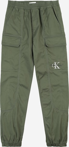 Calvin Klein Jeans Broek in Groen: voorkant