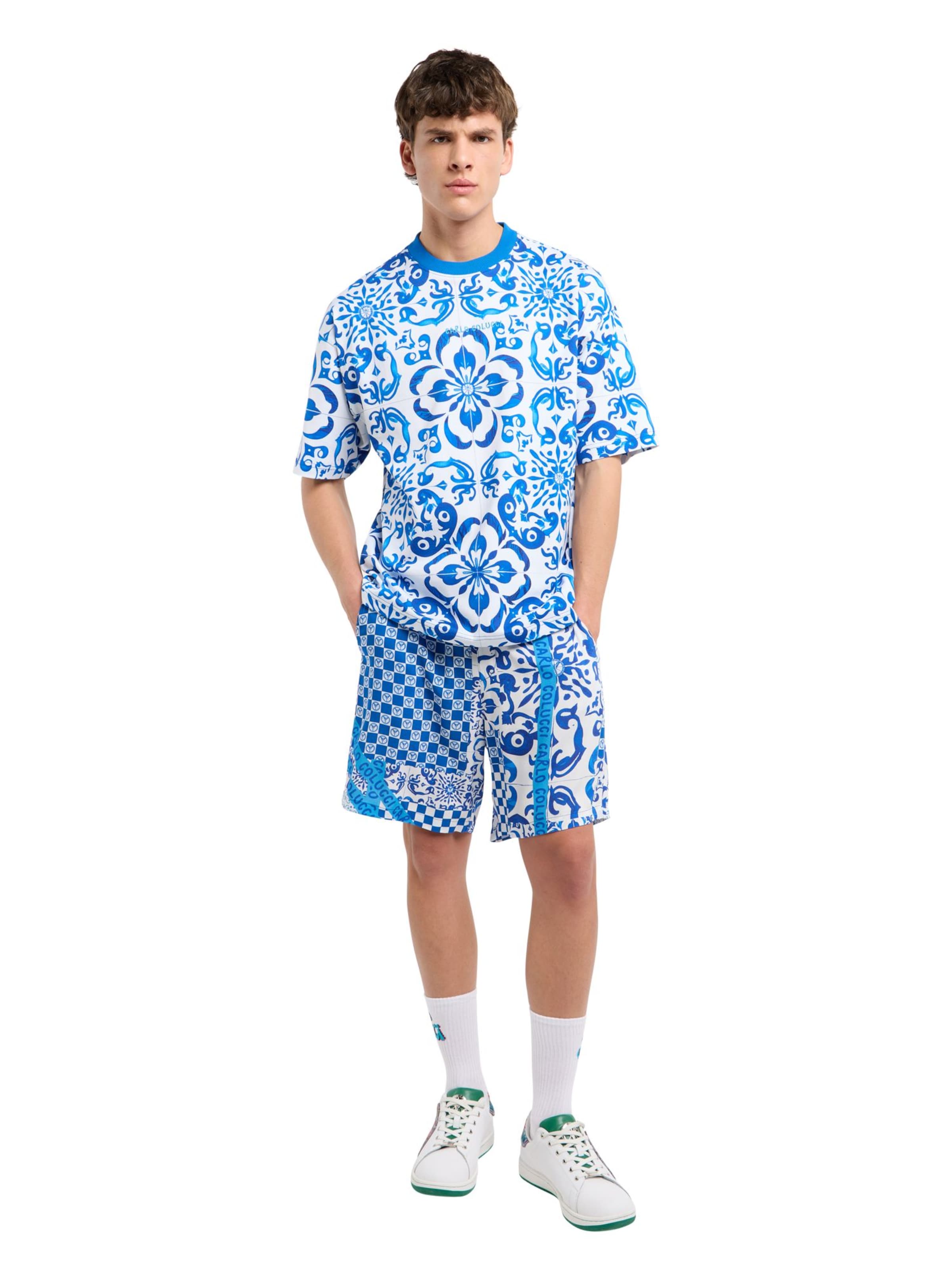 T-Shirt 'Fedi' Carlo Colucci en bleu