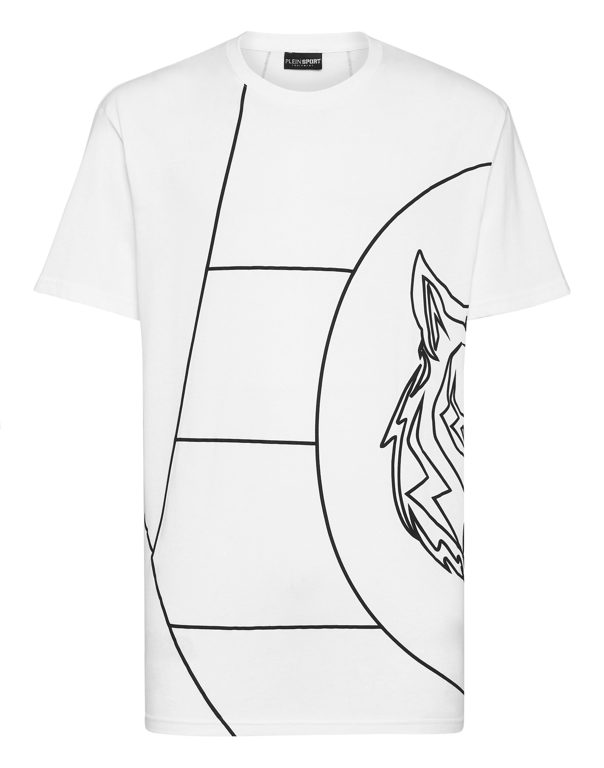 Maglietta 'Tiger' di Plein Sport in bianco: frontale