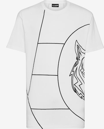Plein Sport - Camiseta 'Tiger' en blanco: frente