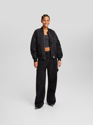 Bershka Between-season jacket in Black