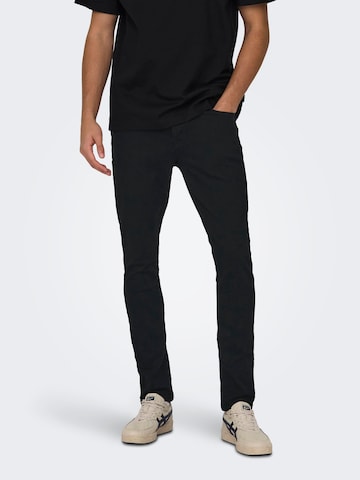 Skinny Jeans 'WARP' di Only & Sons in nero
