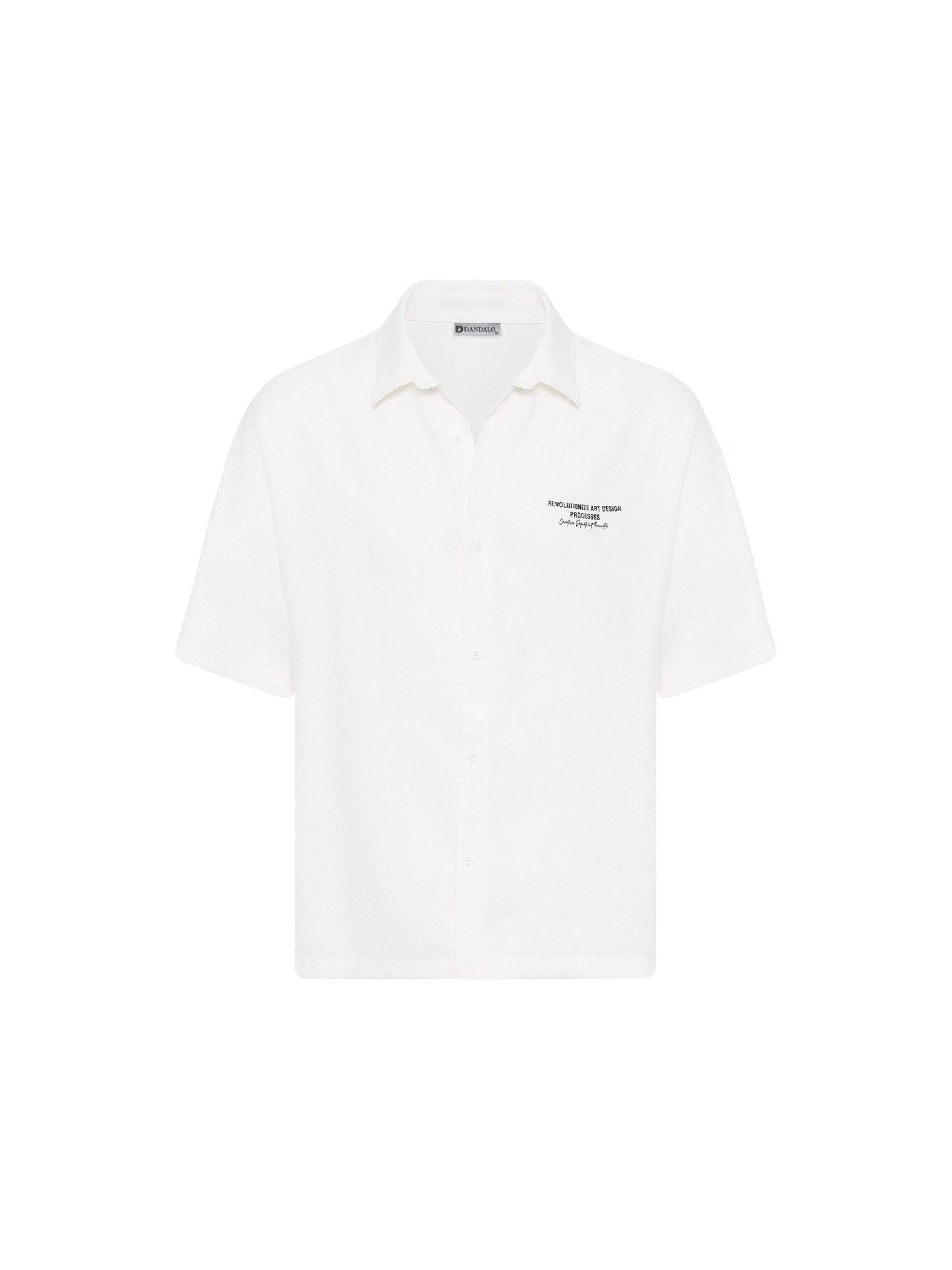 Dandalo Button Up Shirt in Ecru / Black, Item view