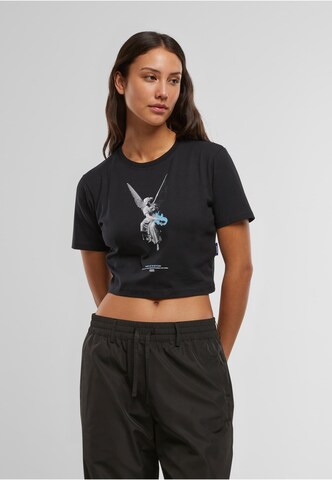 Pequs Tričko 'Fallen Angle' – černá: přední strana