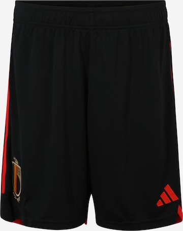 ADIDAS PERFORMANCE - Loosefit Pantalón deportivo 'Belgium 22 Home' en negro: frente