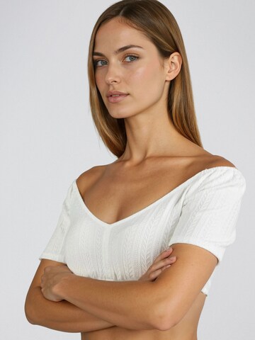 Blouse folklorique 'Hannelore' SPIETH & WENSKY en blanc