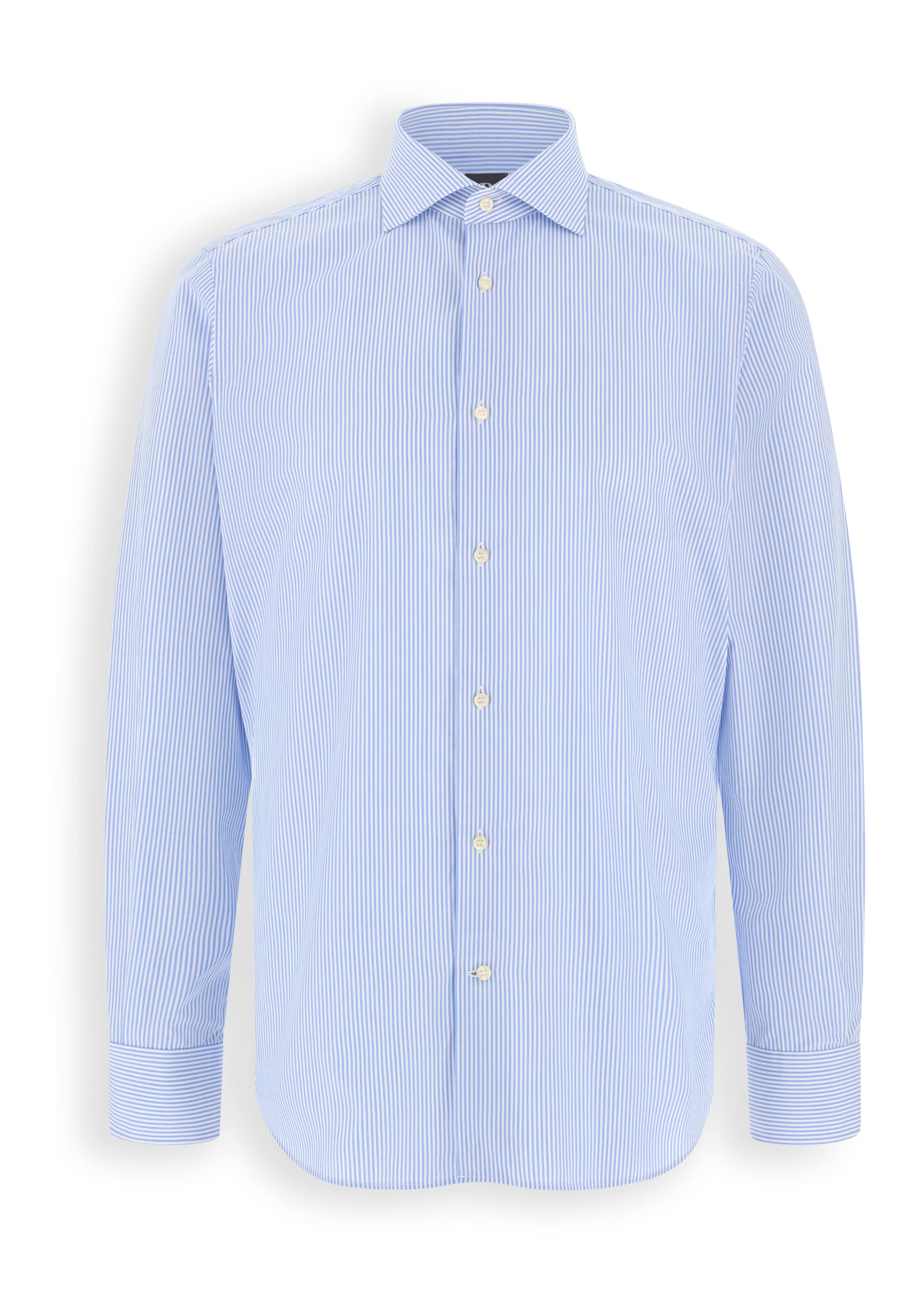 Coupe regular Chemise Boggi Milano en bleu : devant