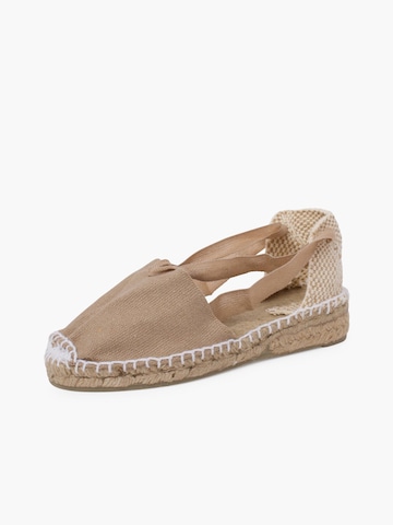 Sandales Pisamonas en beige : devant