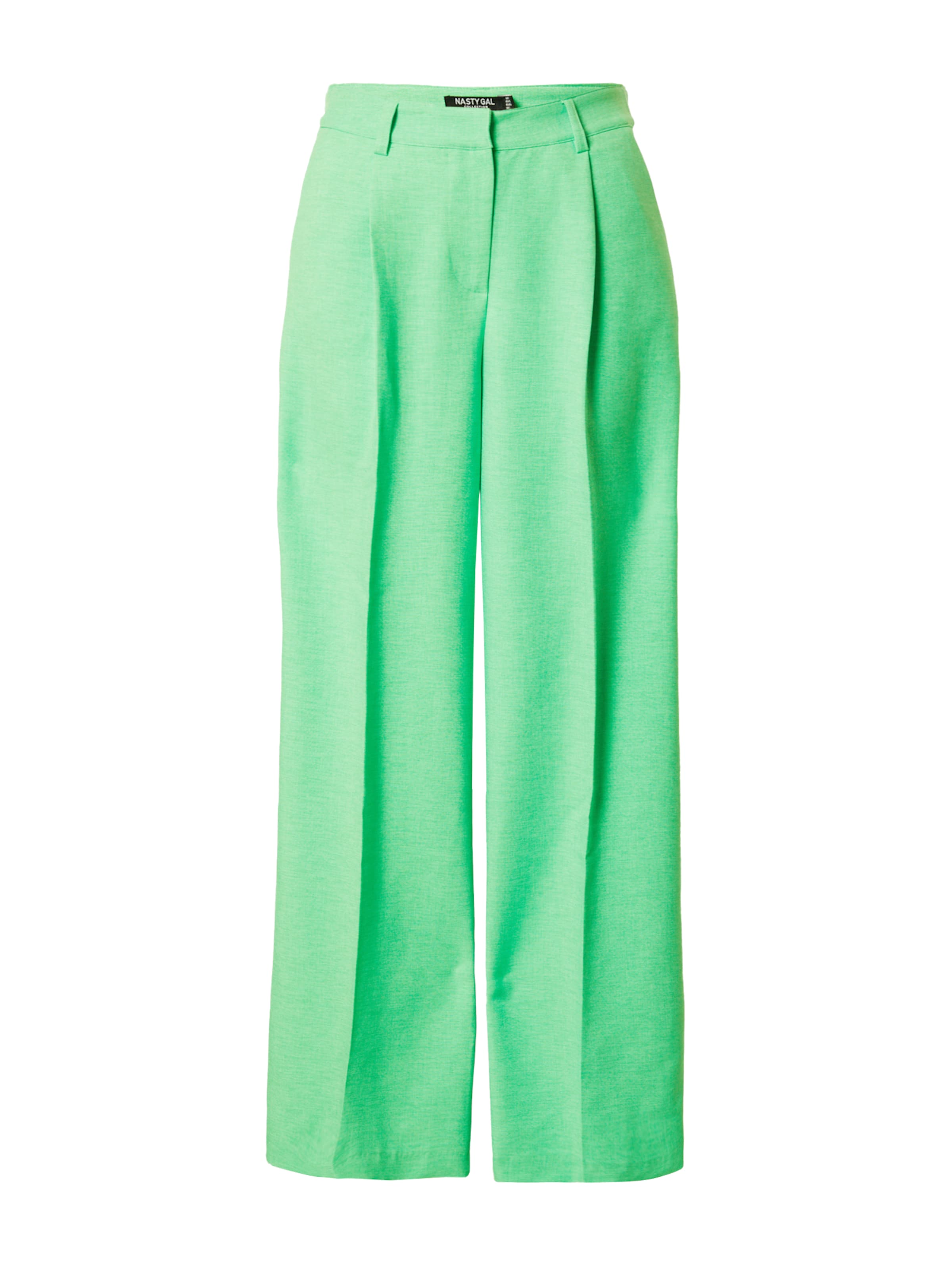 Nasty Gal Pantalon à plis 'Tracy' en vert, Vue avec produit