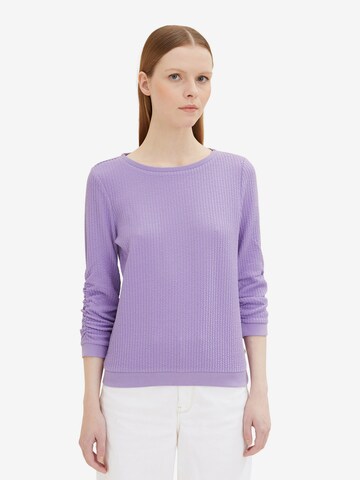 Pull-over TOM TAILOR DENIM en violet : devant